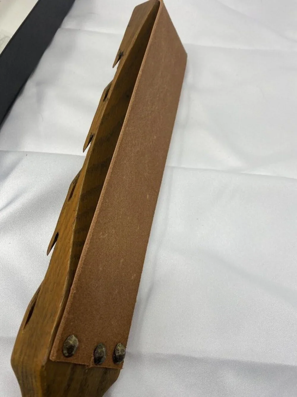 Vintage Staunton 6 Pc Steak Knife Set With Oak  Leather Stropper New with box
